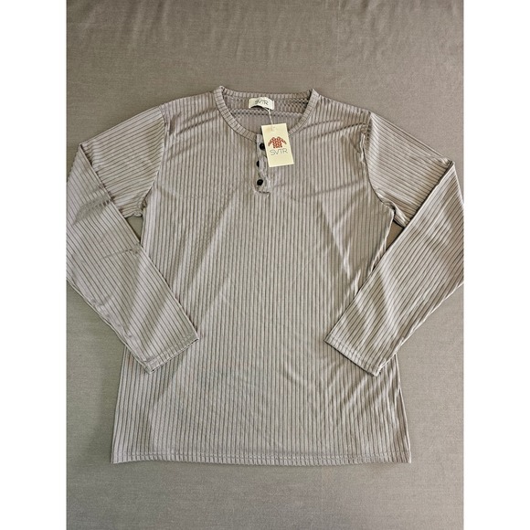 SVTR Other - New NWT SVTR Wemons LT Grey Long Sleeve Henley Shirt Size M Rare Ukrainian Brand